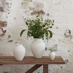 Knabstrup Vase Ripple | H 12,5 | White, Knabstrup Keramik