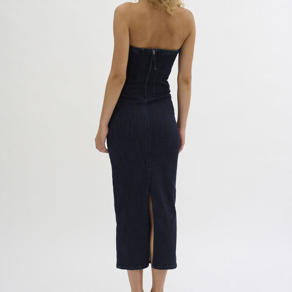 AyoMW 158  Denim Dress, dark blue un-wash, My Essential Wardrobe