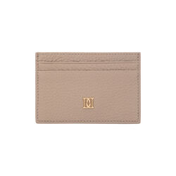 Leather Card Holder Grain, dark sand, DARK department