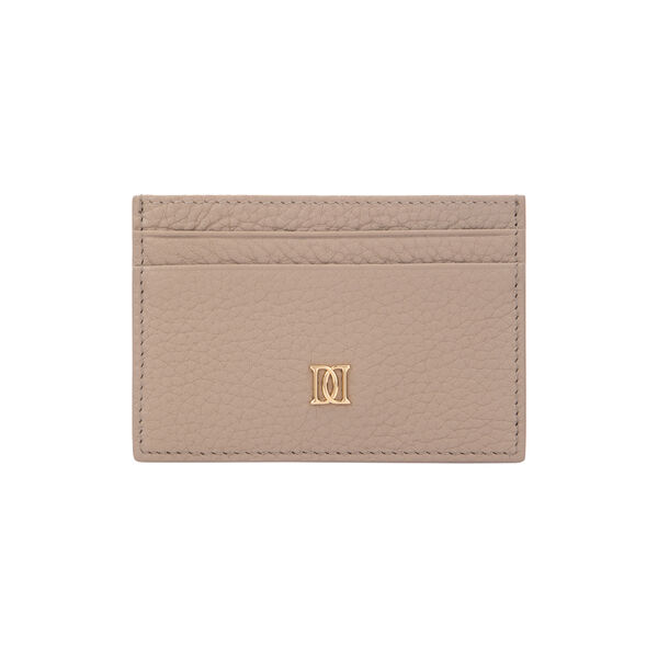 Leather Card Holder Grain, dark sand, DARK department