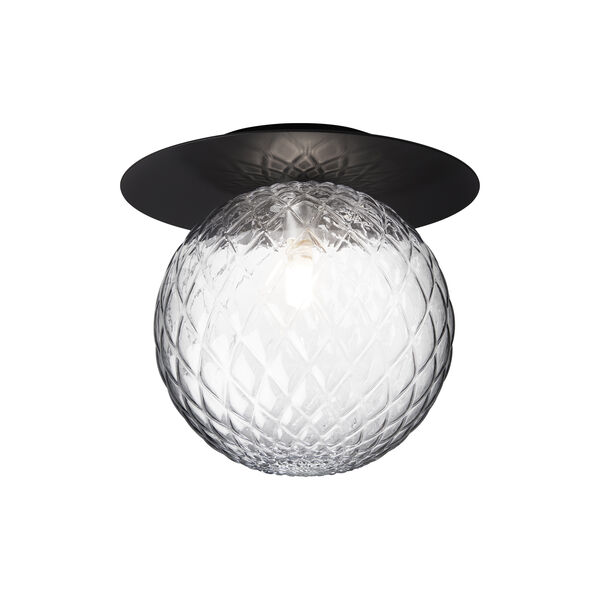 Liila 1 Large Wall Lamp, black/optic clear, Nuura