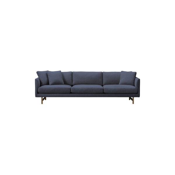 5523 Calmo 80 3-seter sofa, m&oslash;rke bl&aring;/r&oslash;kt eik, Fredericia Furniture