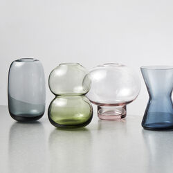 Midsummer Oxeye Daisy Mini vase 9,3 cm, blue, Orrefors