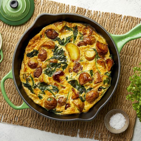 Signature st&oslash;pejern dyp stekepanne &Oslash; 26 cm, bamboo green, Le Creuset