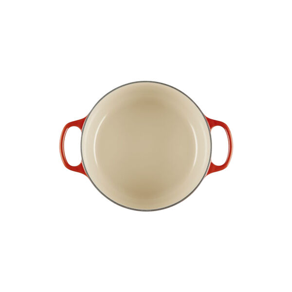 Signature st&oslash;pejern rund gryte | 24 cm | Cerise, Le Creuset