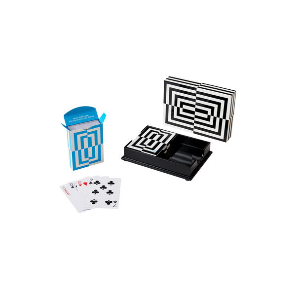 Op Art Laquer kortsett, sortlakkert, Jonathan Adler