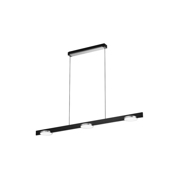 INLAY S1250 LINEAR DISC Pendant, matt black/satin silver, LIGHT-POINT