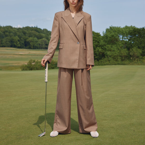 WaterlilyBBVala pants, brown melange, Bruuns Bazaar