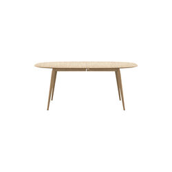 PLAYdinner Lam&eacute; Dining Table with Extension, white oiled oak, Bruunmunch Furniture