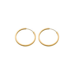 Circle&nbsp;Line&nbsp;Hoops medium, forgylt, Pernille Corydon Jewellery