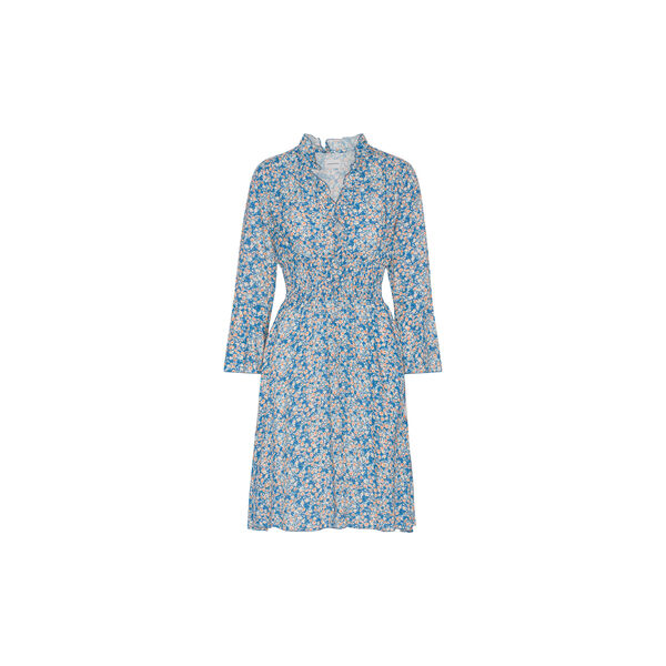 Sally Short Dress, teal blue flower, Americandreams