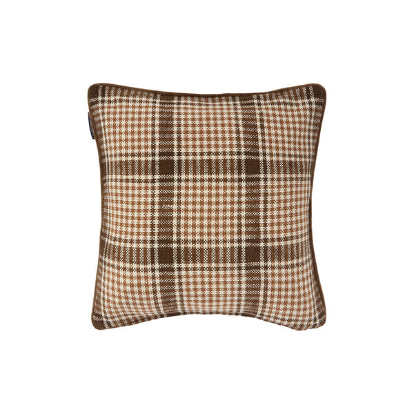 Checked Pillow Cover | Brown/Fudge/Lt Beige | Pynteputer, Lexington