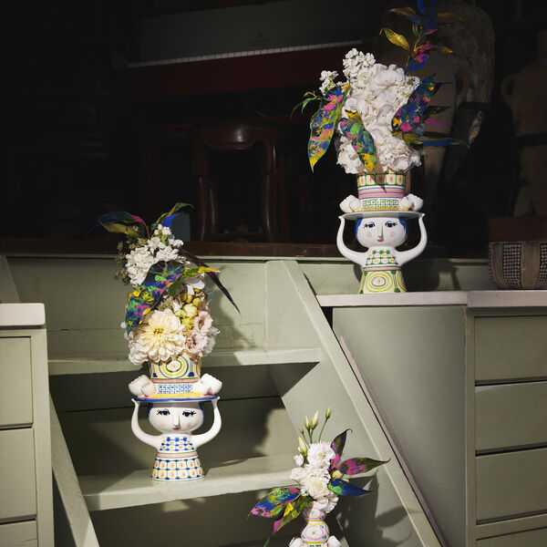 Lady with Hat vase, gr&oslash;nn, Bj&oslash;rn Wiinblad