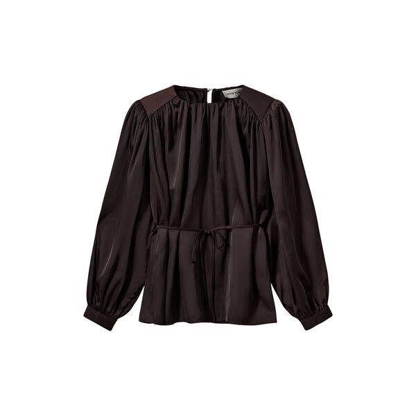 MARTHEASW BALLOON SLEEVE BLOUSE, dark plum, Sofie Schnoor
