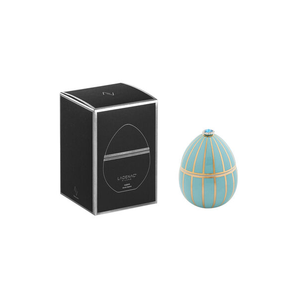 Bois de Russie duftlys egg, turquoise golden stripes, LADENAC