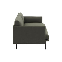 Outline 3-pers. sofa, mørkegrønn/svart Outline 3-pers. sofa, mørkegrønn/svart, Muuto