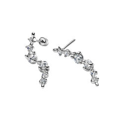 Arctic Øreringe Medium, sølv, Maria Black