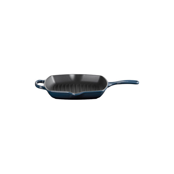 Signature st&oslash;pejern kvadratisk grillpanne 26 cm, nuit, Le Creuset