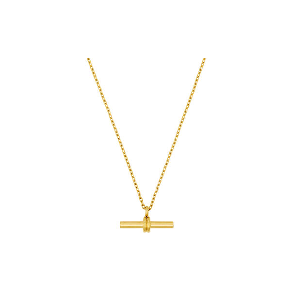 LUXE Linear T-Bar Halskjede, 18k gold, Orelia