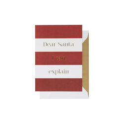 Dear Santa kort, hvit/rød/gull, CARDSOME