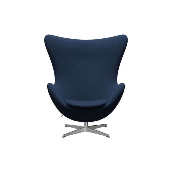Egg&trade; 3316 loungestol, Christianshavn 1154 blue/satin brushed aluminium, Fritz Hansen