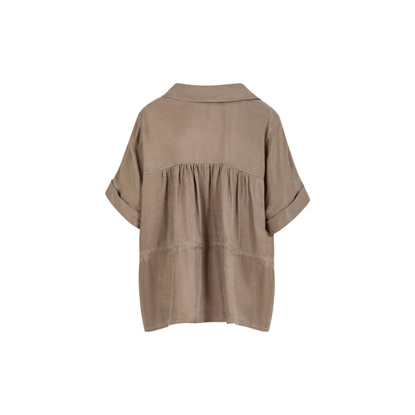 Blouse with zipper and bow, moon rock, Coster Copenhagen