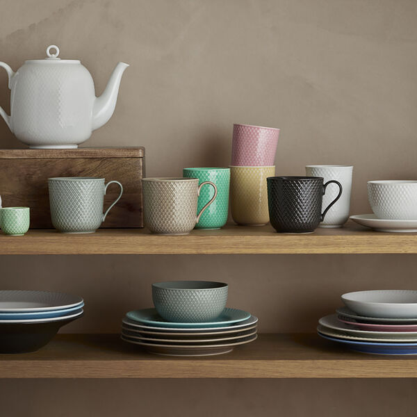 Rhombe Earth Kopp med hank, marble, Lyngby Porcelæn