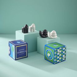 Snail salt og pepper b&oslash;sse, hvit/svart, Jonathan Adler