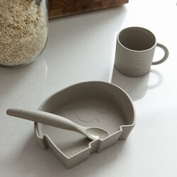 Silikon skjesett lang, jetty beige, Sebra