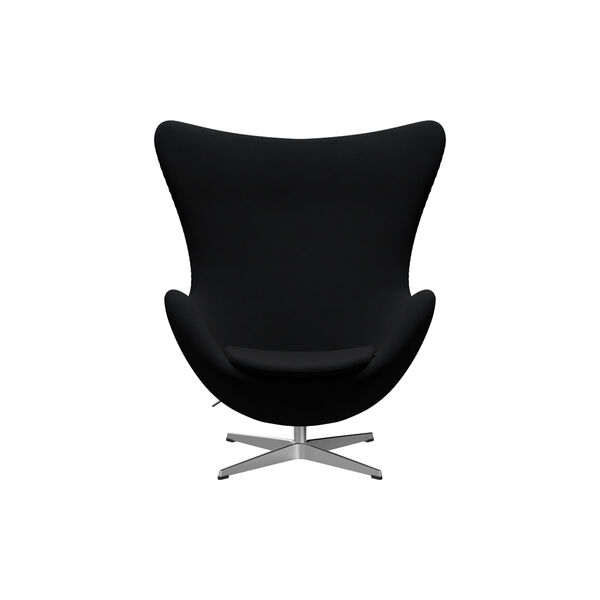 Egg&trade; 3316 loungestol, Christianshavn 1175 black uni/satin brushed aluminium, Fritz Hansen