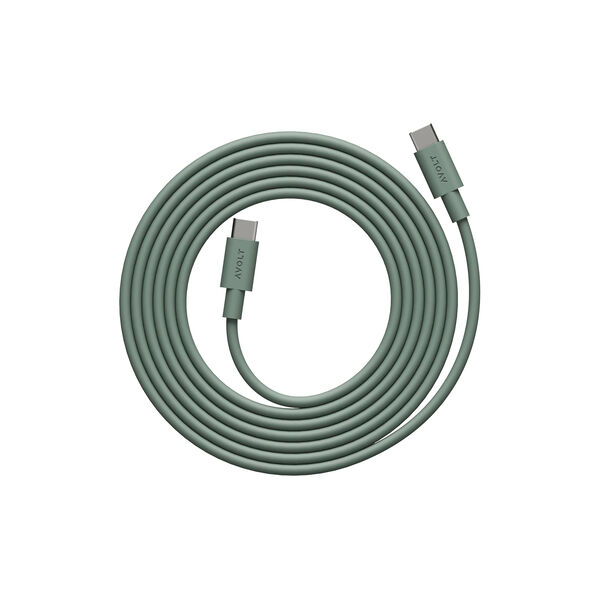 Cabel 1 USB-C to USB-C, oak green Cabel 1 USB-C to USB-C, oak green, Avolt