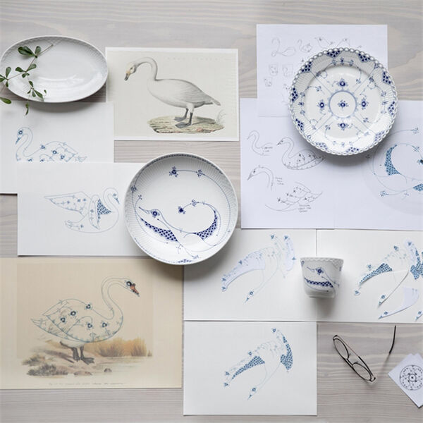 Musselmalt Helblonde tallerken &Oslash; 25 cm, Royal Copenhagen