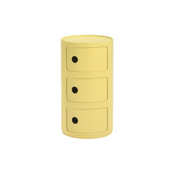 Componibili Bio 3 elementi oppbevaringsbord, giallo, Kartell