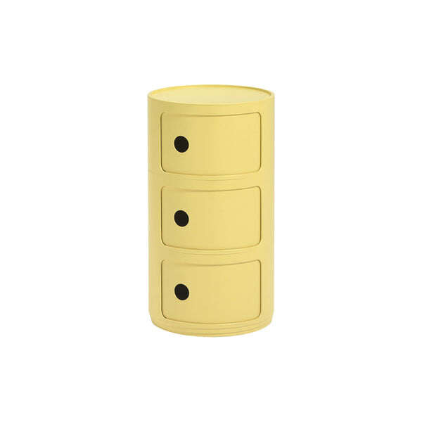 Componibili Bio 3 elementi oppbevaringsbord, giallo, Kartell