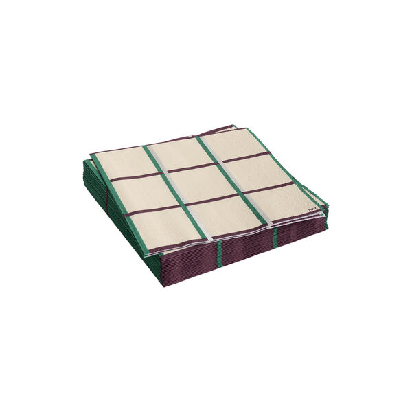 Pattern servietter, off-white, silver/green braid check, HAY