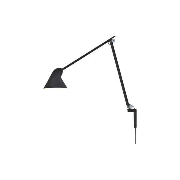 NJP lang vegglampe, sort, Louis Poulsen