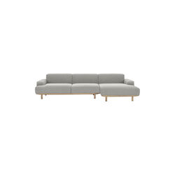 Reason 2-seter sofa med sjeselong, Crush 070, Bruunmunch Furniture