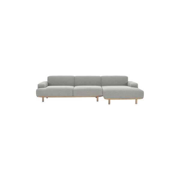 Reason 2-seter sofa med sjeselong, Crush 070, Bruunmunch Furniture