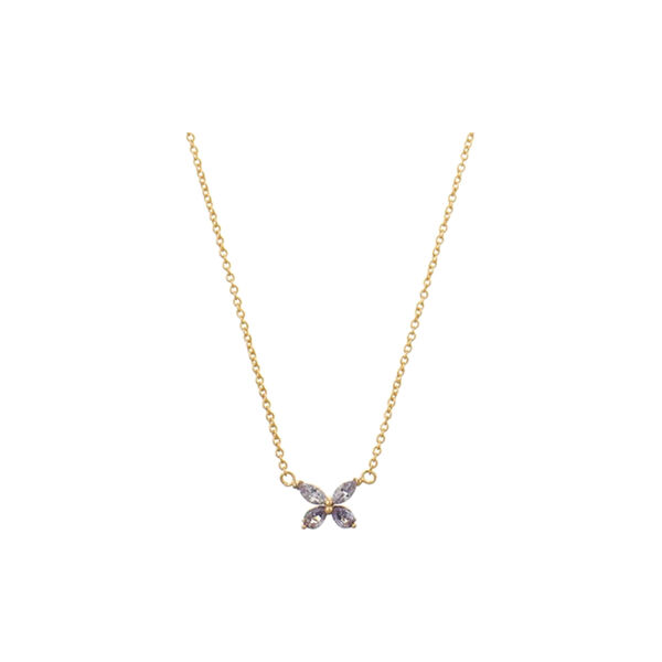 Lilac Crystal Butterfly halskjede, Orelia