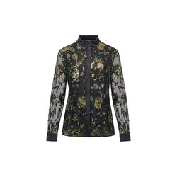 ROSHENE SEQUIN SHIRT, black sequin multi, French Connection