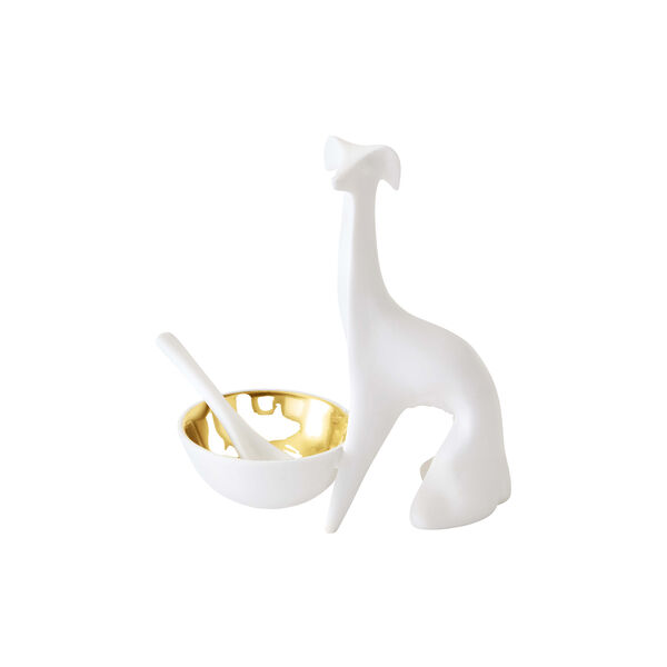 Greyhound Salt & pepperskål, hvit, Jonathan Adler