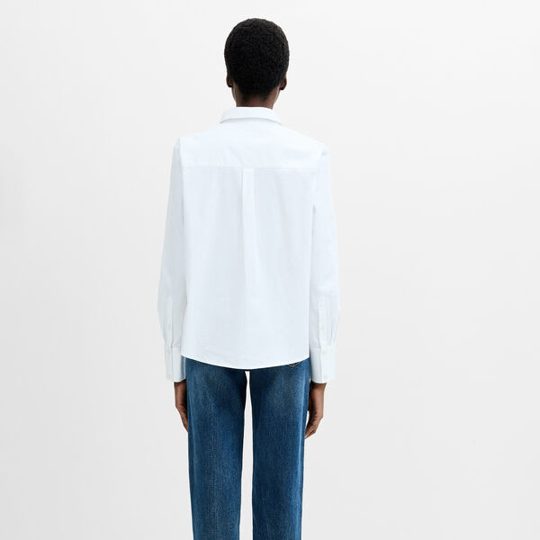 ALEXIS COTTON FLORAL EMBROIDERED SHIRT, linen white/neutral, French Connection