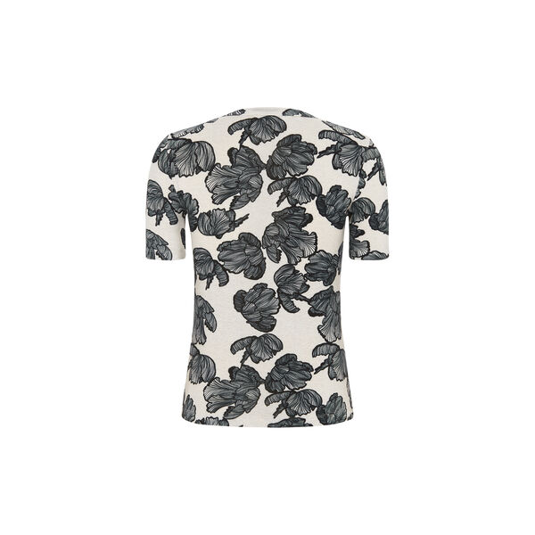 SRRoman SS Top Printed, flower frill arctic wolf, Soft Rebels