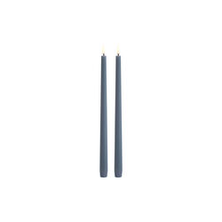 LED Taper Candle 32 cm 2 stk., hazy blue, Uyuni Lighting