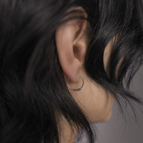 Basic Hoop, silver, Maria Black