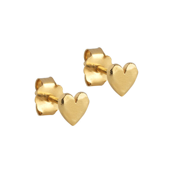 Heart Studs, forgylt, ENAMEL Copenhagen