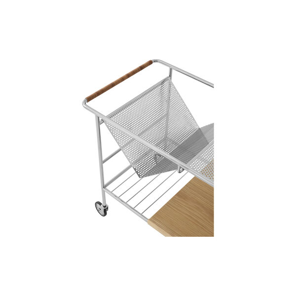 Alima NDS1 trolley, chrome/oak, &Tradition