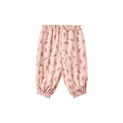Trousers Lined Polly, 9762 dim rose flowers, Wheat