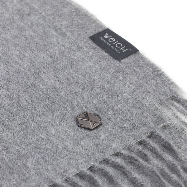 ALMA pledd, grey, WEICH Couture Alpaca