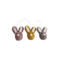 Små kaniner, burnt colors, 3 stk., Gry & Sif